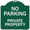 Signmission No Parking Private Property Heavy-Gauge Aluminum Architectural Sign, 18" x 18", GW-1818-9822 A-DES-GW-1818-9822 - alternate 1